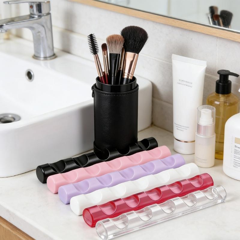 6Pcs Makeup Brush Holder For Countertop Storage Space Saving Solution With Elegant Aesthetic Designs