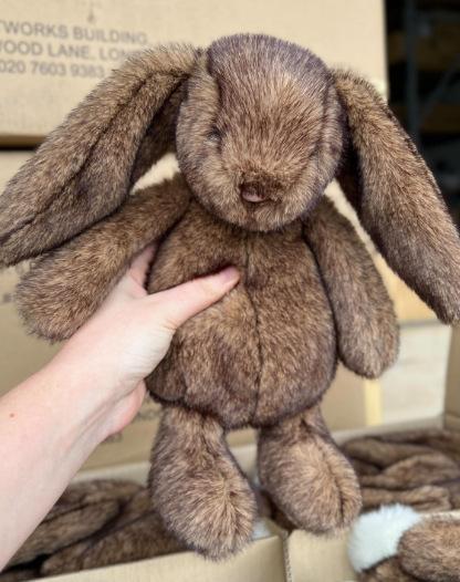 Plüsch-Osterhase mit Blumenohren – Kreativer Kuschelhase mit Ohren im Blumenmuster, Weiche Niedliche Puppe für Kinder