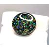 10-12 Ct Cabochon Black Fire Opal Round Cut Fabulous Certified Loose Gemstone
