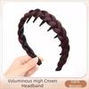 Non-Slip Braided Headband Wig Headwear Retro Head Hoop Fishbone Braids Hair Bands  for Women