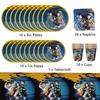 New 51 Pcs Demon Slayer Tableware Set Includes Plates, Cups, Napkins, Tablecloths
