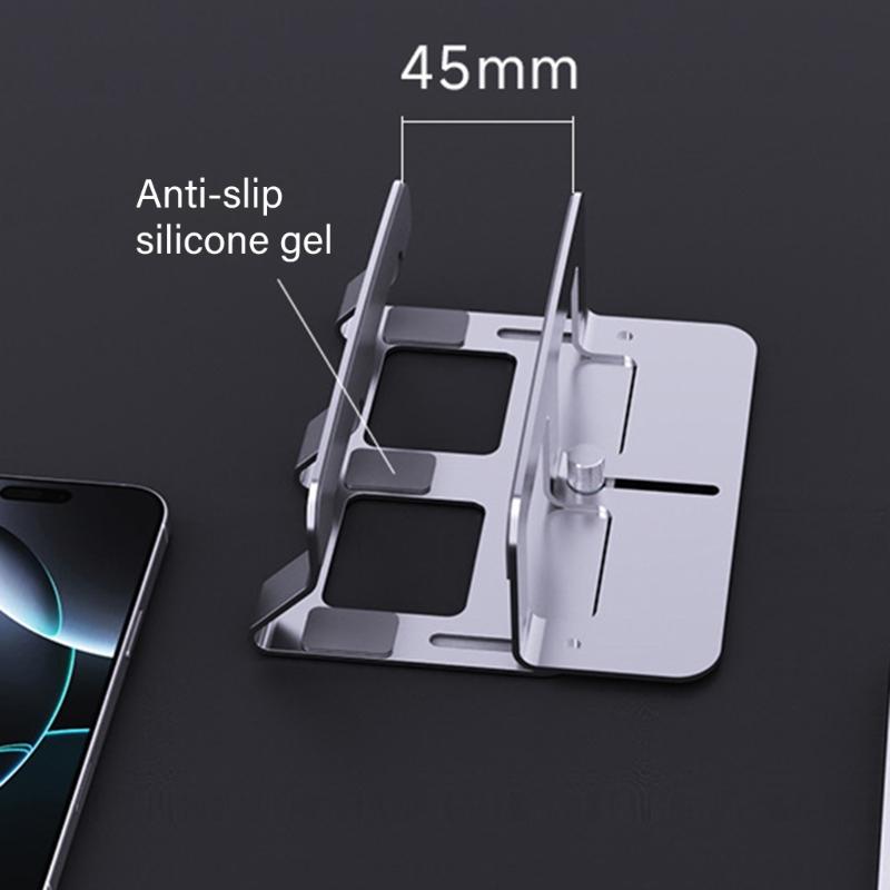 Aluminum Vertical Computer Stand Adjustable 14 45mm Thickness Anti Slip Desktop for Professionals Students