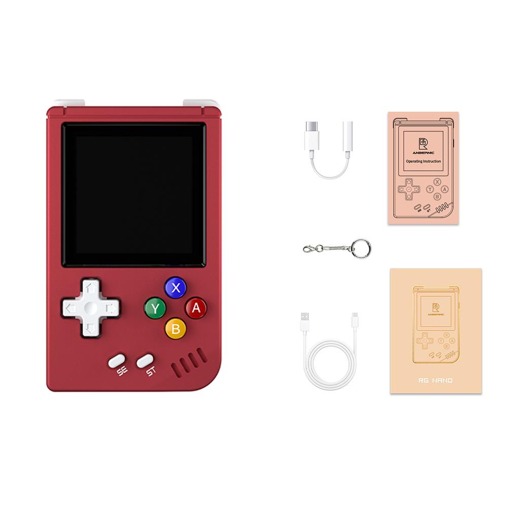

Портативная игровая консоль RG Nano Mini Retro, 1,54 дюйма, IPS, подарочная игровая детская портативная система Linux с Linux J1L1