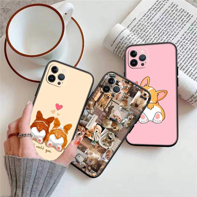 UP23 Cute Corgi dog Phone Case for Samsung Galaxy A11 A12 A13 A15 A52S A53 A55 A56 A70 A71 A72 A73 F06 F16 F56 S10 Plus S10e