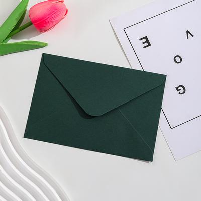 10 Stück Dunkelgrüne High-End-Umschläge, Vintage-Umschläge für Grußkarten, Geburtstagsfeiern, Hochzeitseinladungen, Geschäftlich
