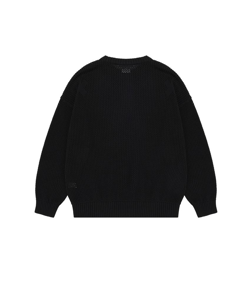 Opeunyadeu(Owai) Maglia Opyd a Rete - Nero
