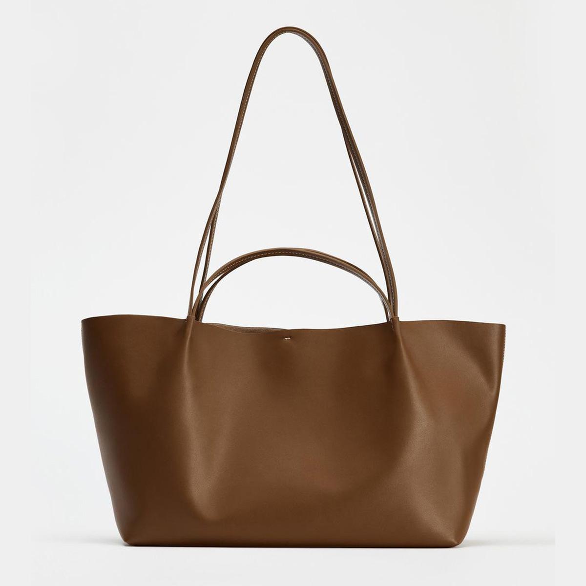 

Large Capacity Tote Bags for Women Handbags Shoulder Bag Luxury Designer Bags Black PU Leather Shopper Purses 38x15x27.5cm