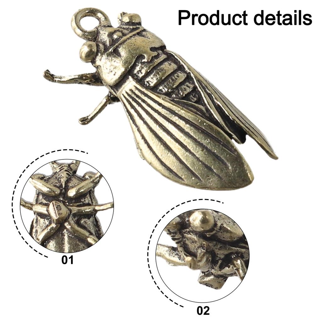 Handmade Cicada statue Creative Pure Brass Exquisite Ornaments Lifelike