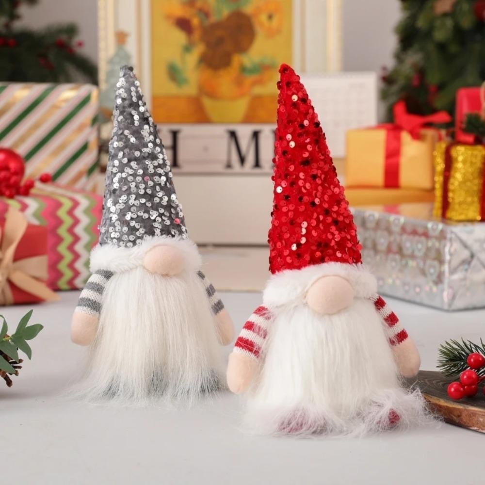with LED Lights Glowing Faceless Doll Ornament Luminous Christmas Gnomes Toys  New Year Gift