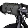WILD MAN Hard Case Bicycle Handlebar Bag Elastic Drawstring Cycling Handlebar Bag for Bikes - Pack/Front Road/Mountain (GD8, Black) [Used]