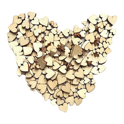 Beautiful Wood Chips Anti-deformed Decoration Lightweight Small Wooden Heart Ornaments