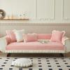 Velvet Thicken Plush Sofa Cover Cat Pet Sofa Mat Ruffled Skirt Non Slip Couch Towel for Living Room Sectional Sofa Slipcovers