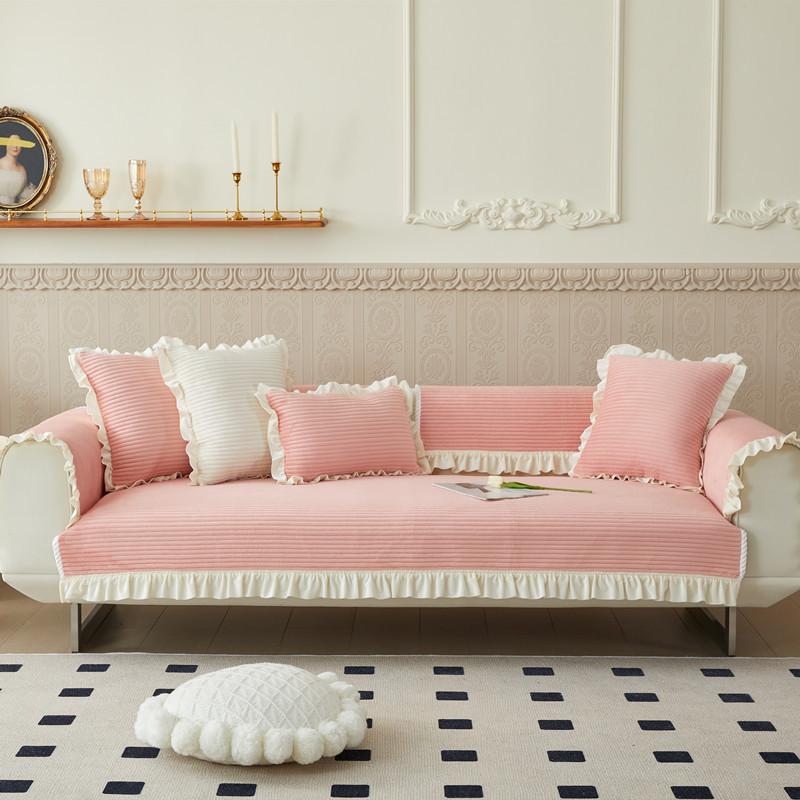 Бархатный толстый плюшевый чехол для дивана — фото 7