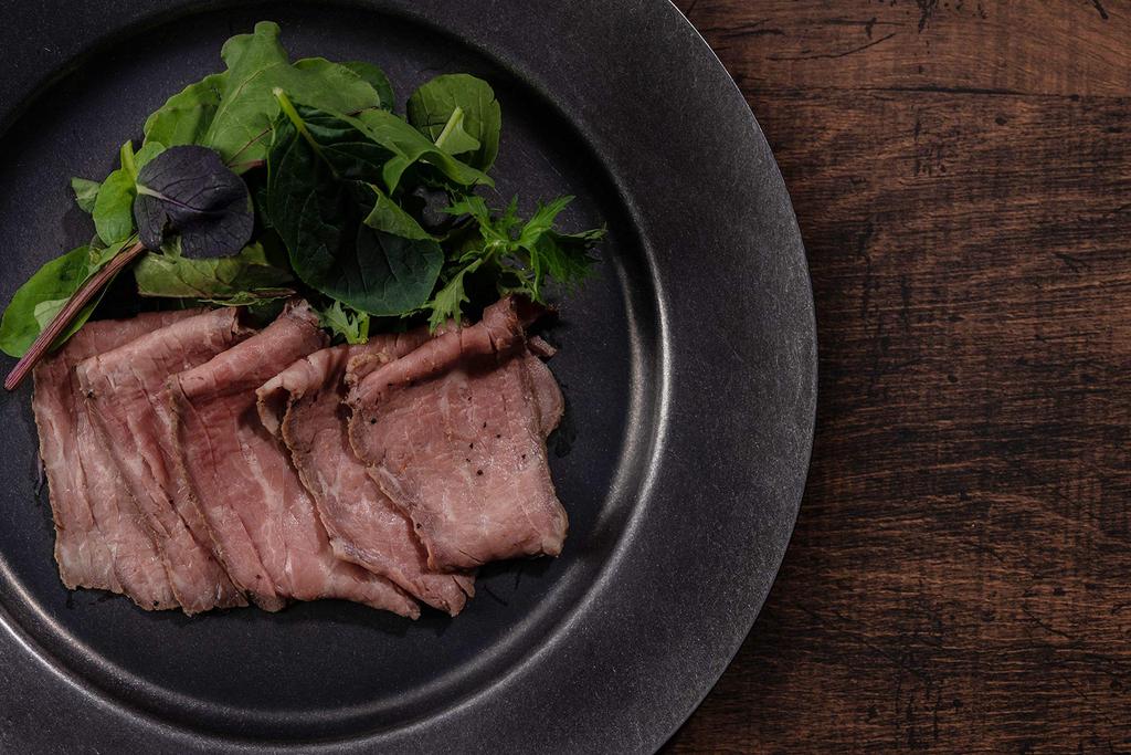 Black Vintage Inox Round Plate, 230mm, Made in Japan, BLACK VINTAGEINOX, Ideal for Cafes and Restaurants, Round Stainless Steel Plate with Aged