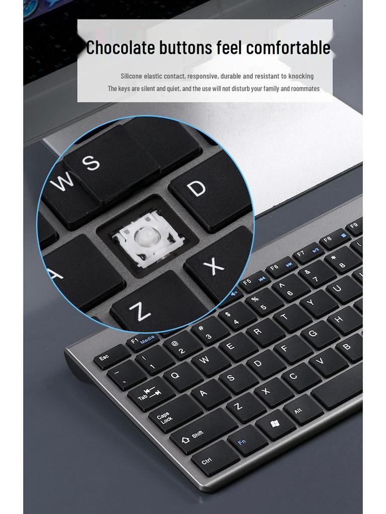 99-Key Rechargeable Wireless Keyboard & Mouse Set: Bluetooth/2.4G, Universal Silent Keys