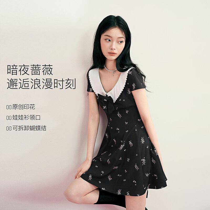

LEDING Original Printed Doll Collar Dress S