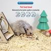 Hamster Wooden Feeding Bowl: Solid Wood Pet Dish & Landscaping Toy