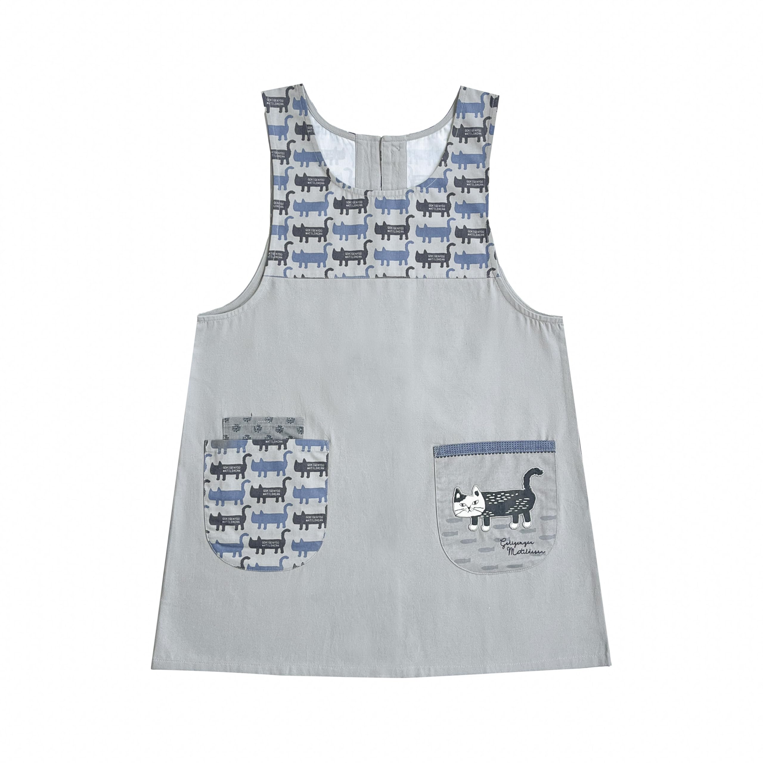 

Matilda Ribbon Apron 258534 Gray [Kusuguru Japan] Button-Up M-L сірий колір