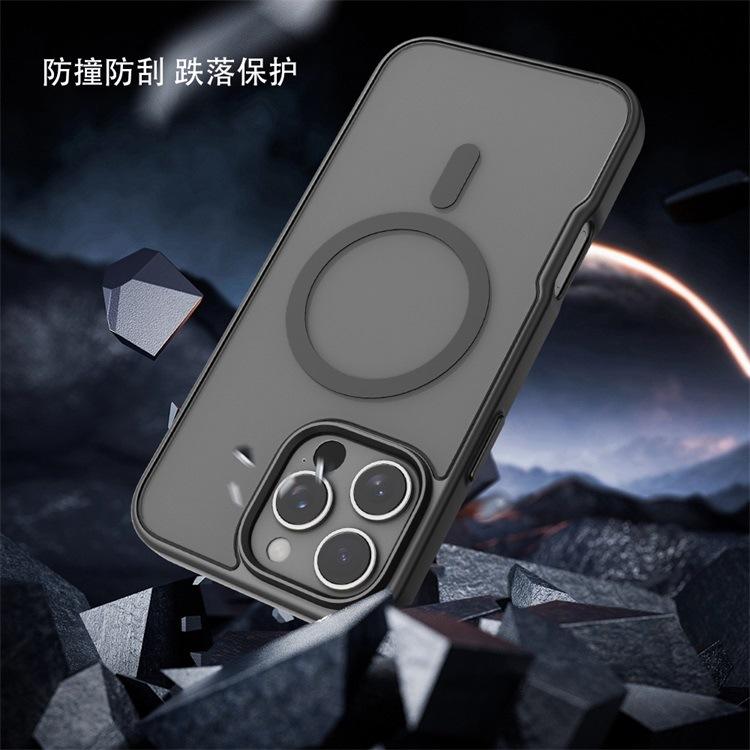 Applicable To Apple 11promax Skin Matte Magnetic Mobile Phone Case Iphone11 Transparent Two-in-one 11 Protective Case