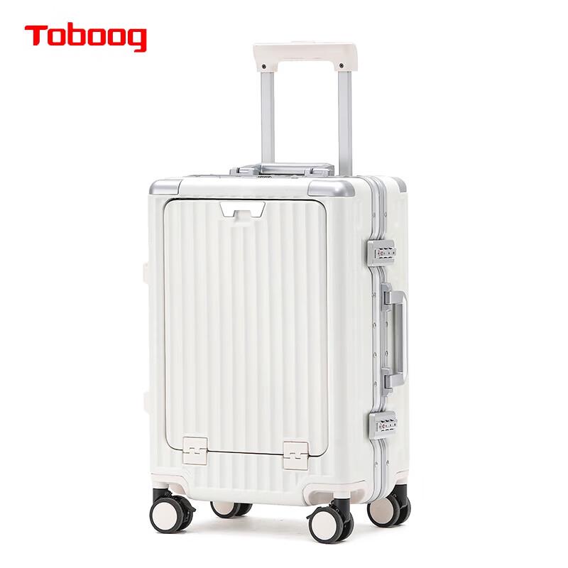 

TOBOOG Front-Opening Hardside Luggage with USB & Cup Holder 24 inches
