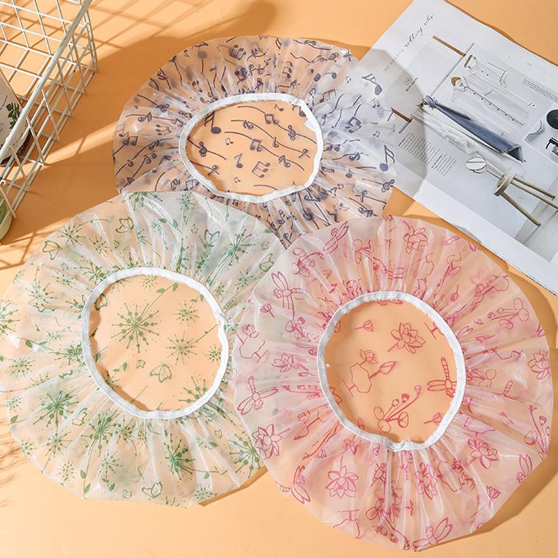 3dílná opakovaně použitelná sprchová čepice s gumičkou, vodotěsná a zesílená koupací čepice pro ženy, ideální pro kadeřnictví a domácí použití