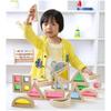 Montessori Transparent Shape Blocks Wooden Toys Rainbow Acrylic Color Cognitive Sensory Building Game Educational Toys for Kids