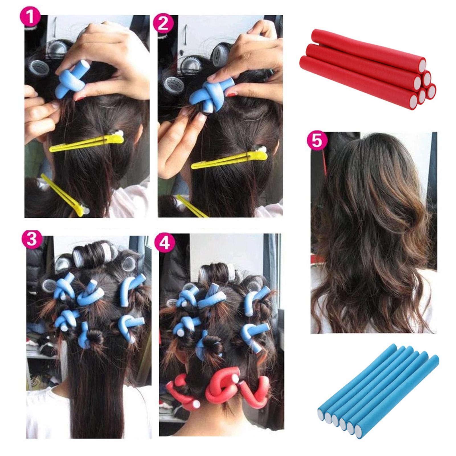 

42 Pack Curly Hair Curlers, Flexible Styling Sticks, Flexible Curling Rods, 360 degrees Rotatable Hair Roller Set, Non-Harmful, with Rollers