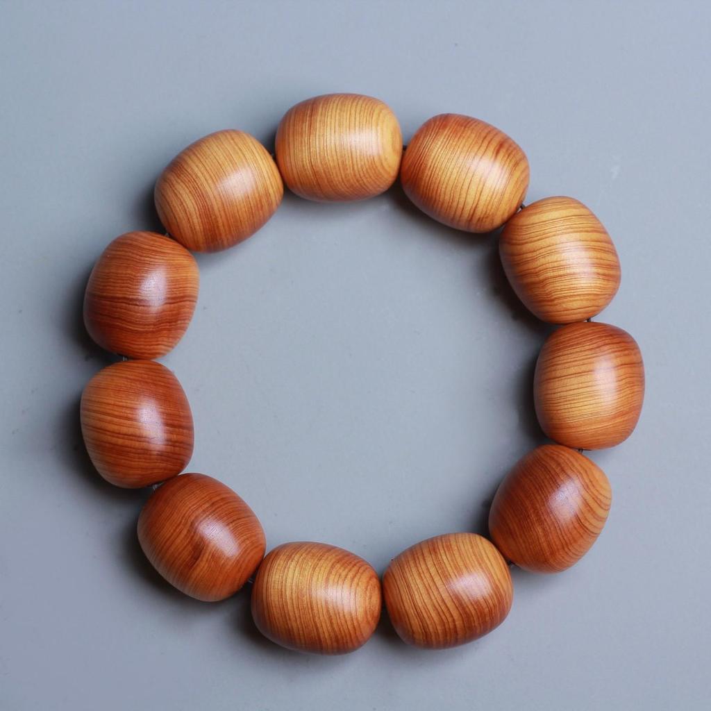 Cliff Cypress Men's Bracelet 2.0: Irregular High Oil Content Wooden Prayer Beads