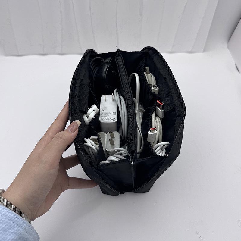 Wasserdichte Leder-Digitale Accessoires Tasche für Powerbanks, Festplatten, USB-Sticks, Kopfhörer und Kabel