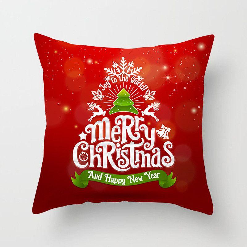 Luxurious Peach Skin Velvet Christmas Cushion Cover With Invisible Zipper Design