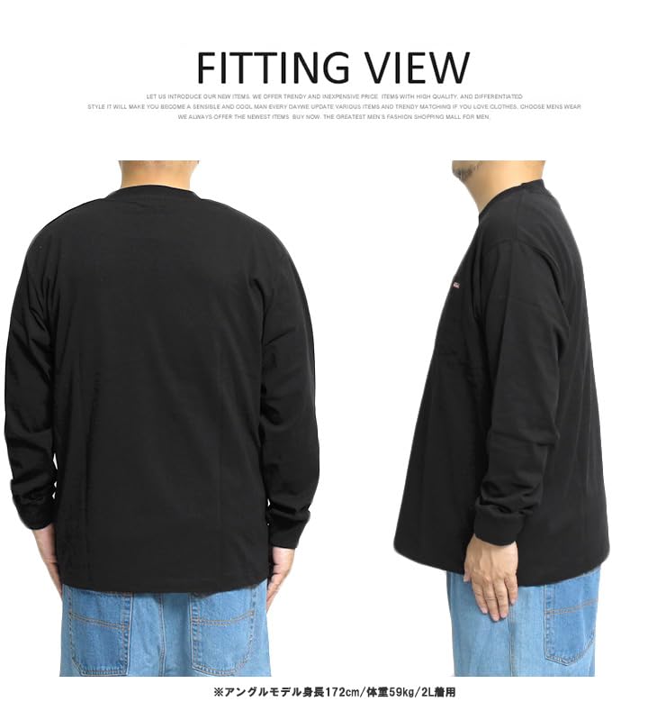 Genuine Dickies Men's Long Sleeve T-Shirt, Pocket, Logo Print, Crew Neck, Size 5L, White (09)