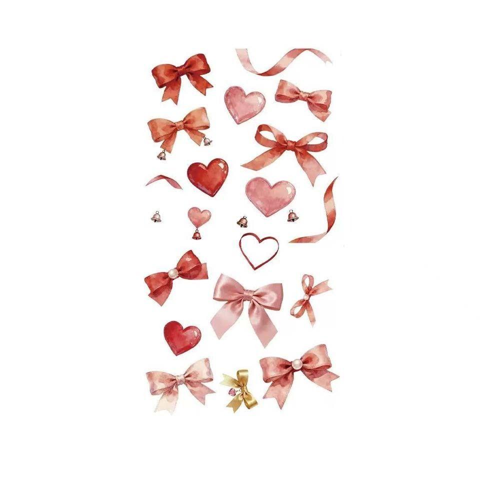 Pink Bowknot Ribbon Colorful Bow Tattoo Stickers Waterproof Makeup Stickers  Live House