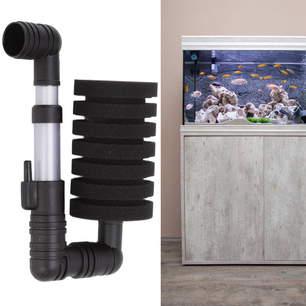 Aquarium Sponge Filter Quiet Oxygenating Biochemical Sponge Filter with Multi Layer Design for Small Freshwater Fish