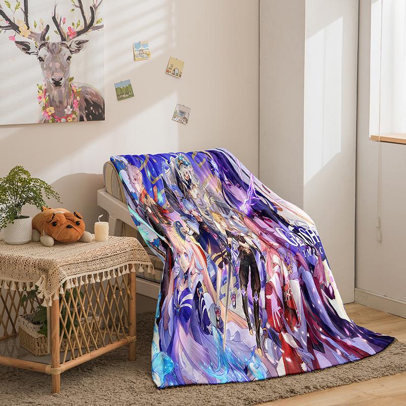 Cartoon Original God Series Flannel Blanket 3D Printed Sofa Blanket Thickened Blanket