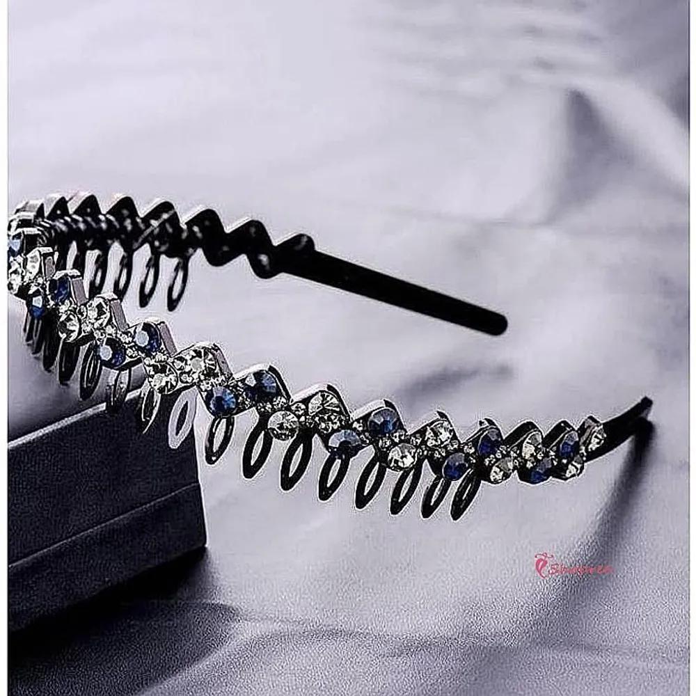 Jewel headband princess hairband thin women girl cubic summer princess ghi357 1) Deep Purple