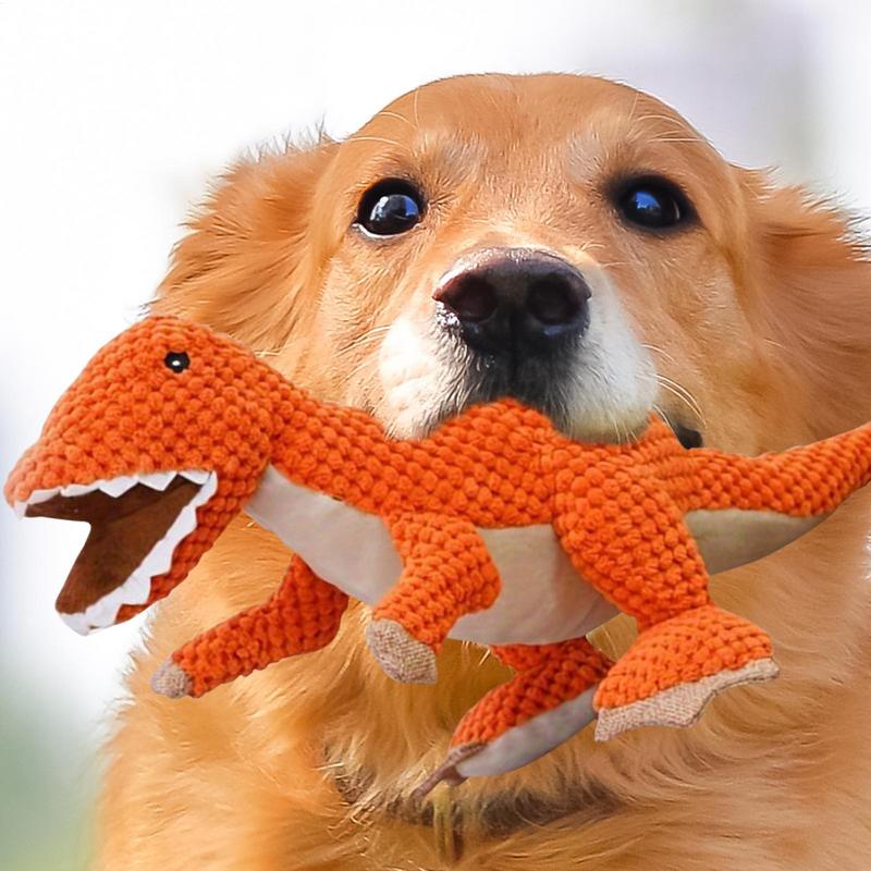Dog Plush Chew Toys Animal Shaped Teething Toys Squeaky Plush Bite Resistant Soft Pet Chewing Supplies For Indoor Outdoor