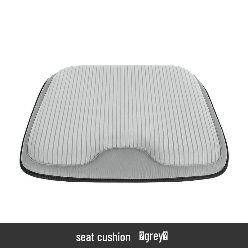 Electric Massage Lumbar Support Pillow - Memory Foam Car Seat Cushion with Remote Control.