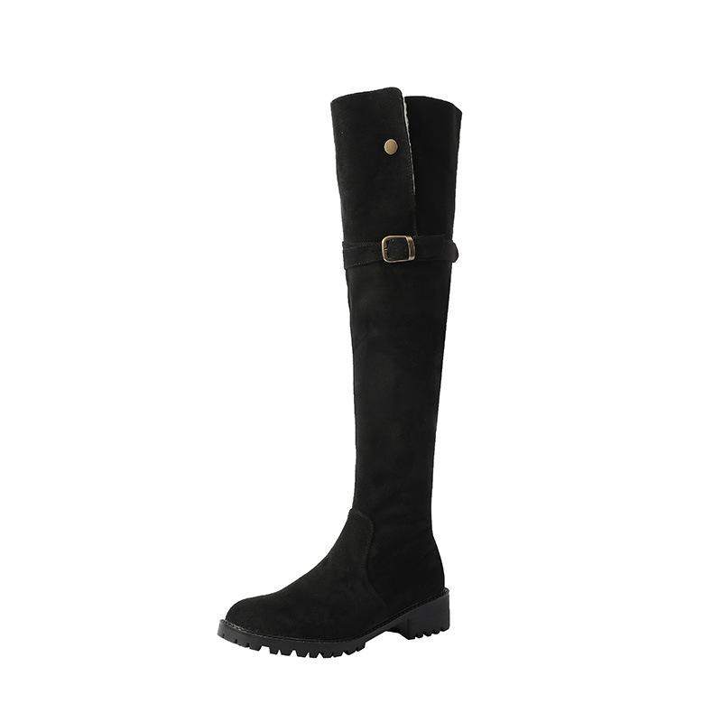 Snow boots women s lamb wool fleece thin boots women s 2025 new autumn and winter warm thin knee boots women 35