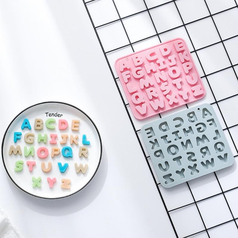 Silikonform in Buchstabenform Fondant Schokoladenform DIY Kuchen Dessertform Zuhause Küche Backen DIY Zubehör