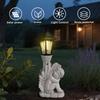 JYL/052,Creative Ancient Roman Column Leaning Angel Solar Outdoor Light European Resin Garden Statue Lamp