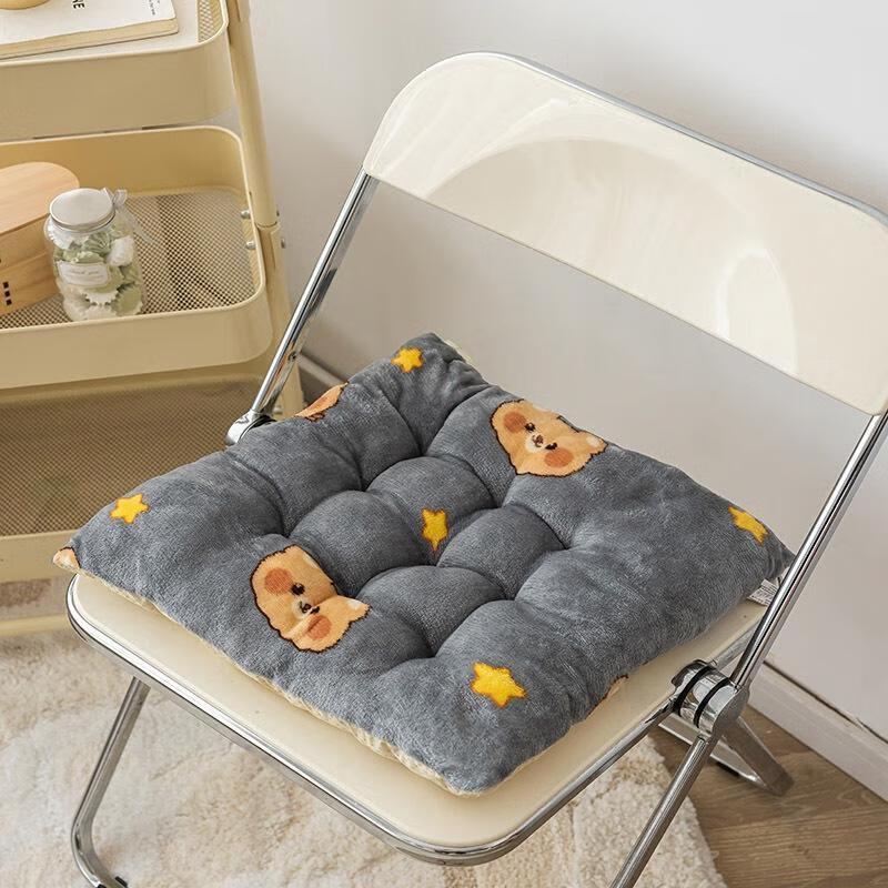 JINGRUIXIANG Thickened Fleece Office Seat Cushion
