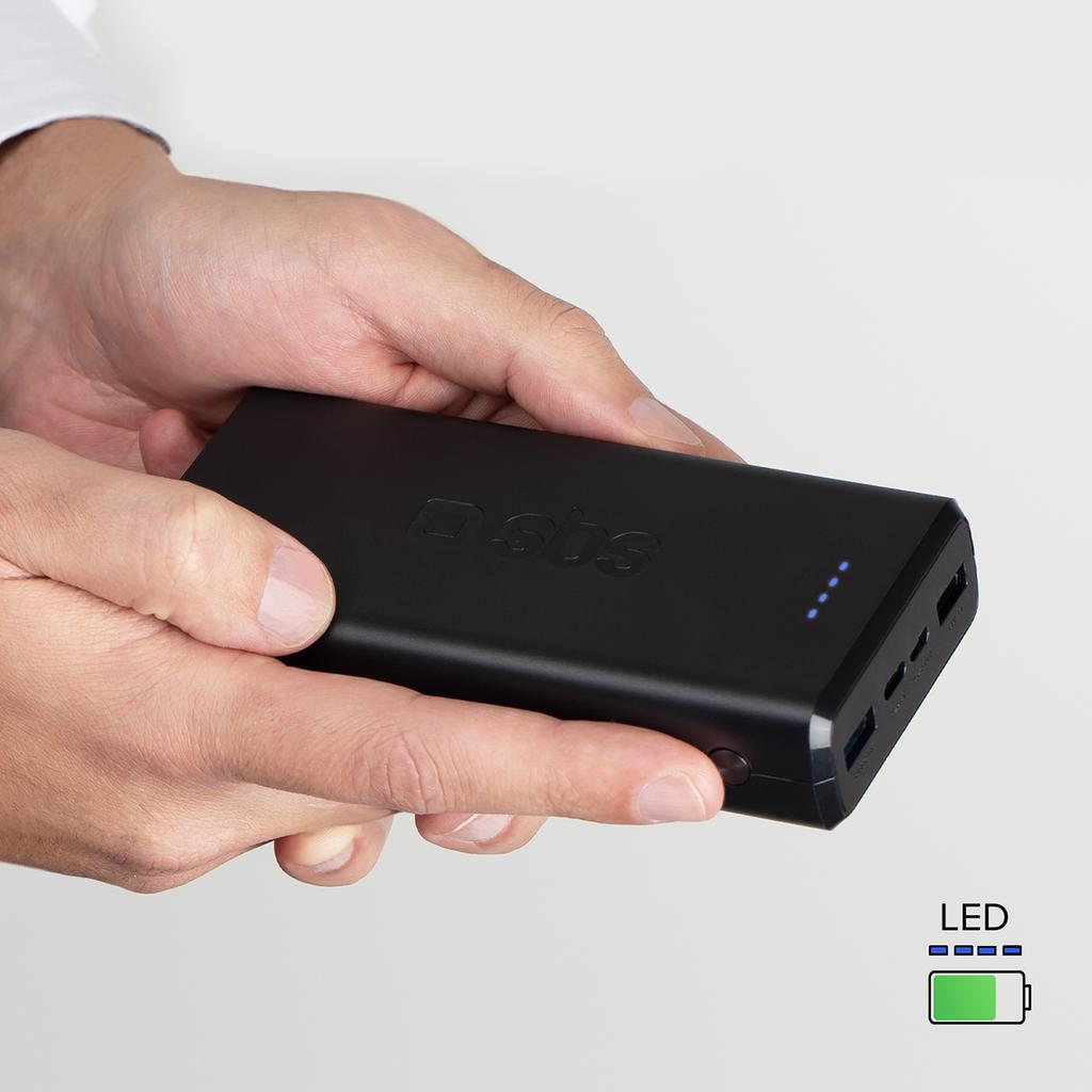 Powerbank 20000 Mah Usb-A Usb-C - Black