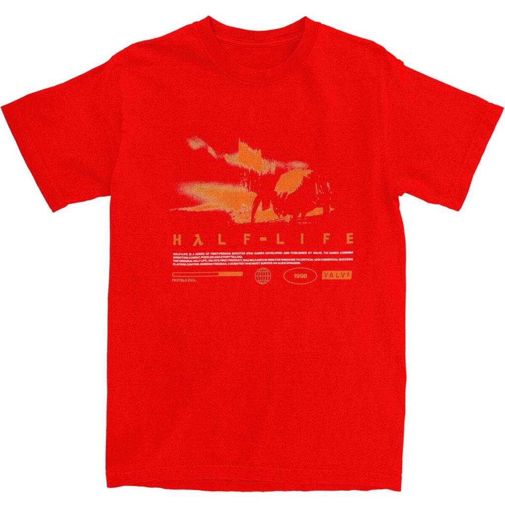 Herren T-Shirt Videospiele HALFS LIFES V3 T-Shirts Trendy Cool Sommer T-Shirts Lustiger Druck Reine Baumwolle Tops Übergröße 5XL
