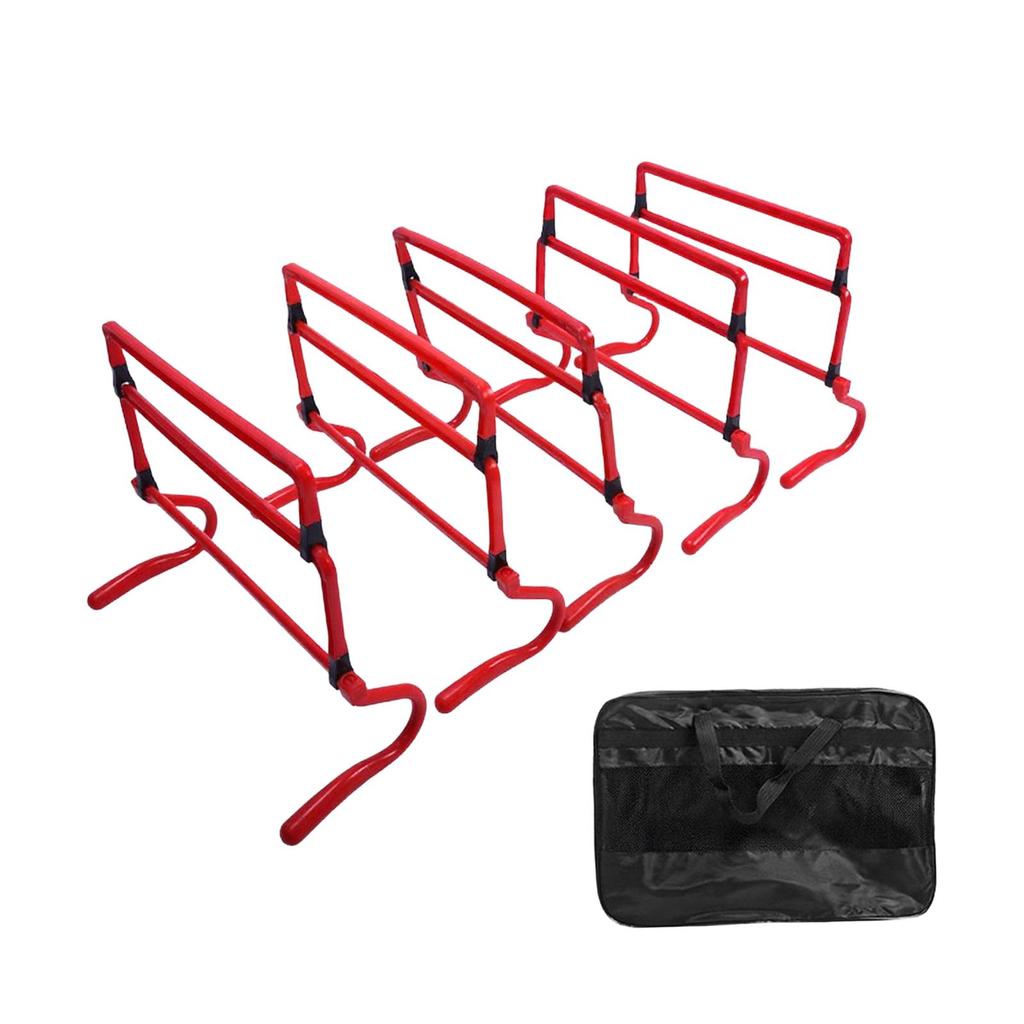 5x Sports Agility Hurdles Adjustable Foldable Improves Coordination Practice