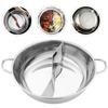 Stainless Steel Divided Hotpot Pot Double Handle Thickened Hot Pot Cooker Suitable Gas Induction Electric Stove