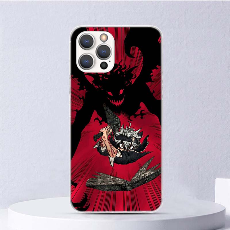 Black Clover Asta Anime Soft Case For iPhone 11 12 13 Mini 14 Pro Max Apple Phone Cover X XS XR SE 7 Plus 8 + 6 6S 5S Funda Coqu
