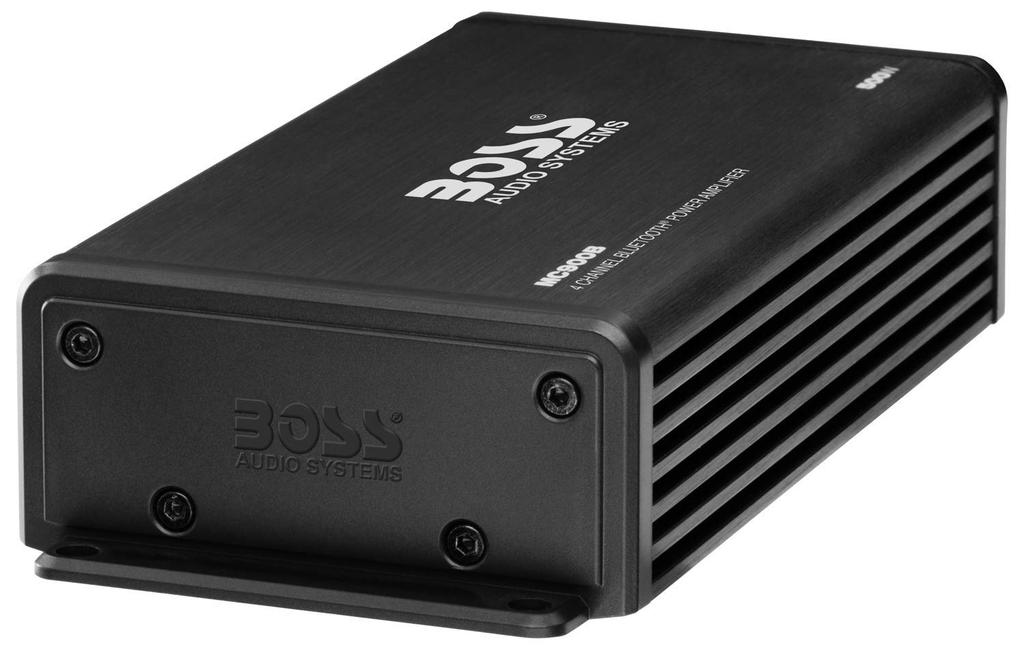 BOSS Audio Systems MC900B Wzmacniacz odporny na warunki atmosferyczne Bluetooth 500 W z pilotem wielofunkcyjnym Bluetooth Pełny zakres Stabilny Ohm RCA USB Akumulator