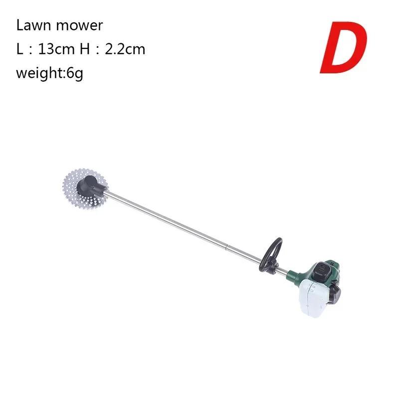 1PCS Simulation Repair Tool Saw 1:12 Dolls Houses Miniature Chain Lawn Mower Garden Decor Furniture Accessories