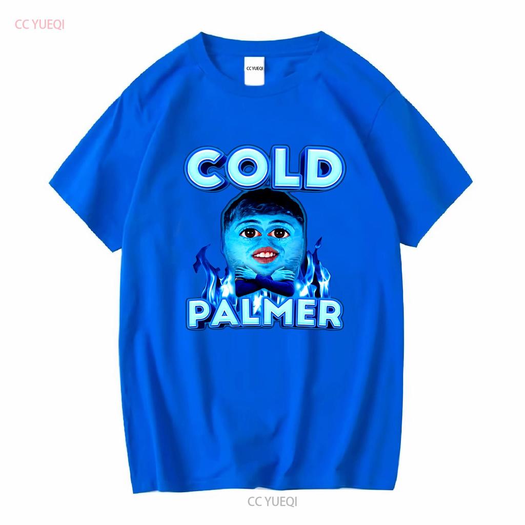 Koszulka Cold Palmer M z długim lub krótkim rękawem vintage spranie Unisex miękka rozciągliwa moda stylowa lekko góra do noszenia na co dzień