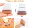 8PCS Thick Rubber Chair Leg Protector Covers Felt Bottom Furniture Pads Floor Protectors Caps To Redu Noise And Prevent Scratc
